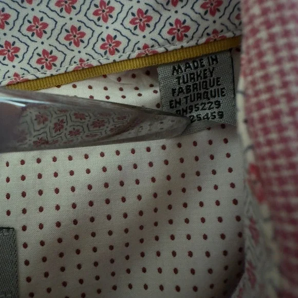 Ted Baker London Dress Shirt Long Sleeve Button Up Modern Flip Cuff Red S 5 US L - Picture 4 of 5